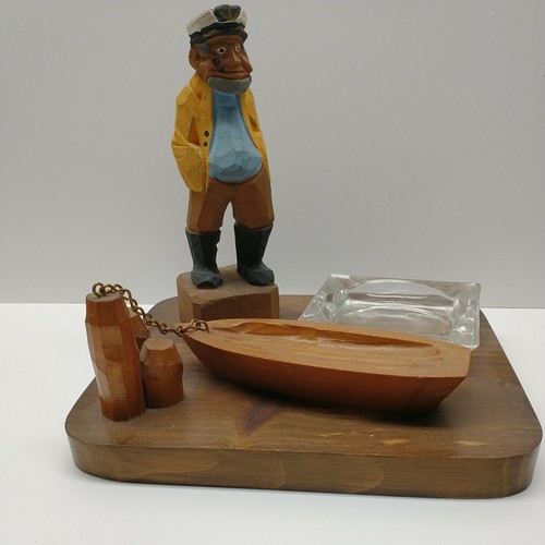 Sea captain hand carved skiff - sea,