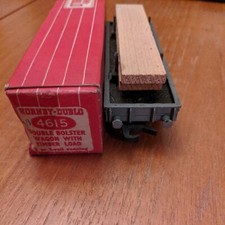 HORNBY DUBLO 4615 BR GREY BOLSTER WAGON B920022  WITH  TIMBER LOAD Boxed