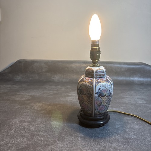 Oriental ceramic table lamp - ceramic,