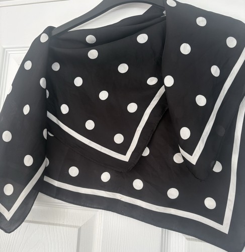 Black and white polka dot - black,
