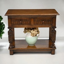 Oak Console Hall Table  2