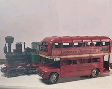G Scale Double Decker Red London Bus Garden Railway track Model