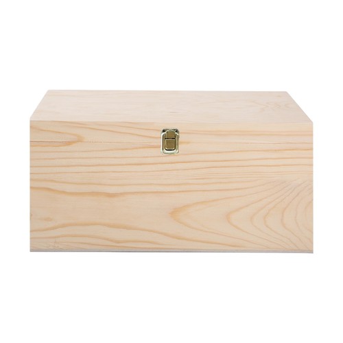 Natural finish wooden storage - natural,