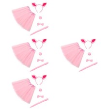 4 Sets Pig Costume Set Pig Ear