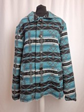 Joe Browns Men's Aztec Print Button Up Jacket Style Green  Large Casual L2788