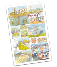Dorset Tea Towel Seaside 100%