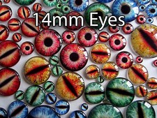 Taxidermy Glass Dragon, Cat, Monster Craft 14mm Eyes, 7 styles