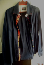 Italian Style (Taylored) 7 Camicie Navy Blue Long Sleeve Shirt Size 45/18