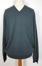 Paul Smith Mainline 100% Cashmere Gents Grey V Neck Pullover (XXL)