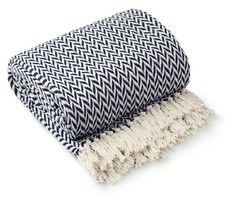100% Cotton Herringbone Throw