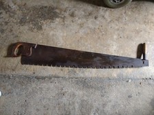 VINTAGE LARGE RARE 48" inch 2 MAN LUMBERJACK LOGGING SAW
