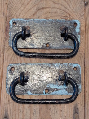 Antique iron handles for pine - antique,
