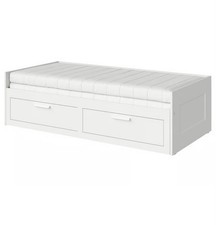 IKEA Brimnes Day Bed With 2 Drawers And 2 Mattresses, White