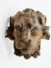 ANTIQUE CAST IRON LION HEAD DRAWER PULL HANDLE FURNITURE HARDWARE