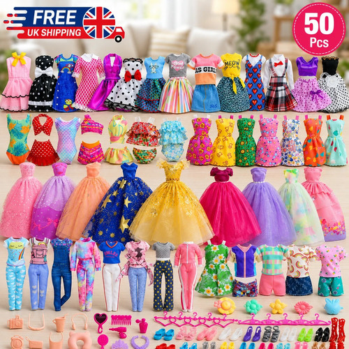 50pcs barbie doll clothes - barbie,