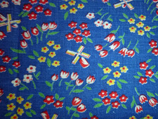 Vtg Feedsack Fabric Full Open
