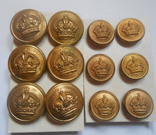 Kings crown buttons Imperial Yeomanry ect    6 large  6 small