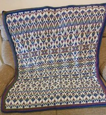 handmade crochet Botanica  mosaic blanket