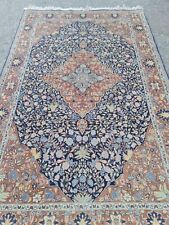 Vintage 1970s Persian Silk Rug - 138cm x 220cm - Certificate of Origin Inc