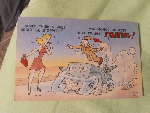 1940s post card - post, think