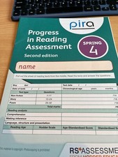 PIRA (PROGRESS IN READING ASSESSMENT) SPRING YEAR 4. TEST PAPER AND ANSWERS. NEW