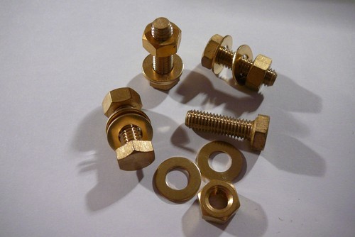 M8x30 brass hex - brass, bolts