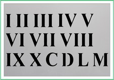 Roman numerals mylar stencil