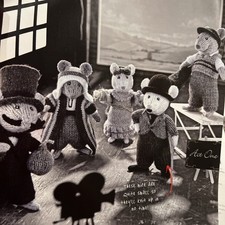 Alan Dart Silent Movie Mice Knitting Pattern DK Charlie Chaplin/director  