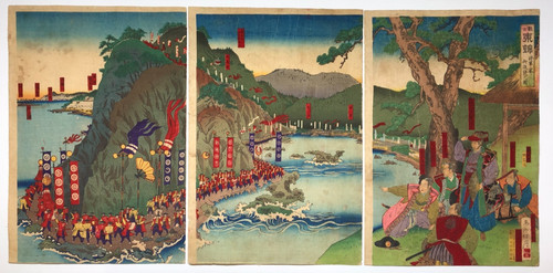 Toshu shogetsu woodblock print - toshu,