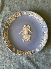 Wedgwood Blue Jasperware Dancing Hours Plate 17cm Diameter