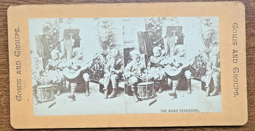 Antique comic stereoview - antique,