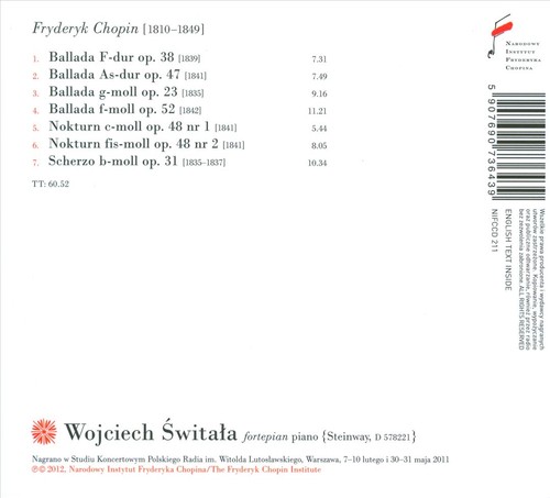 Chopin ballady nokturny - 4, ballady;