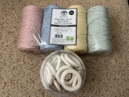 Macrame wool and beads job - beads,