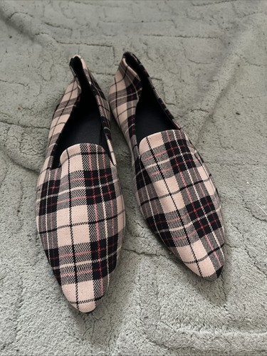 Ladies brown tartan - tartan, flat