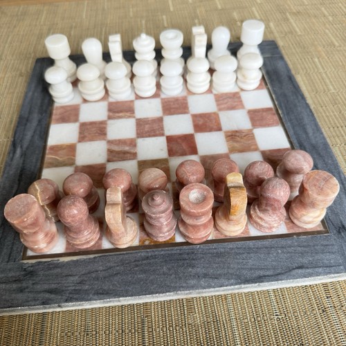 Handcrafted marble chess set - marble,