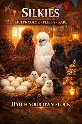 Silkie hatching eggs - 🐣,