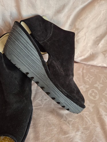 Fly black suede sandals - sandals, shoes