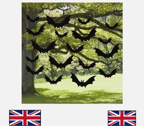 Halloween flying bats 12pcs - -,