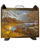 Vintage Antique Wooden Coal Scuttle Purdonium Coal Bucket