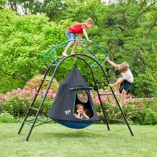 Toys UFO Den & Climbing Frame With Curved Climbing Rungs And Safety Handrails