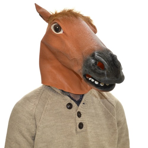 Rubber horse head mask fancy - rubber,