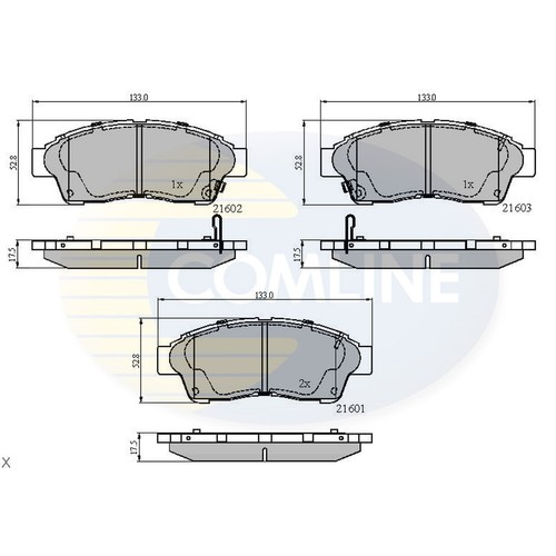 Brake pads set for - pads, toyota