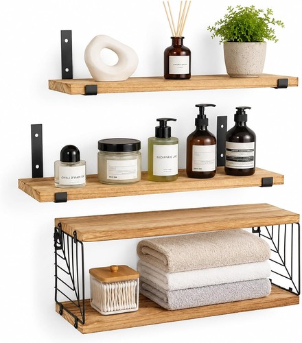 Wall mounted floating shelves - wall,