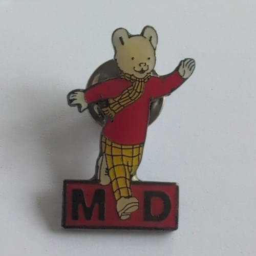 Rupert bear character - rupert, enamel