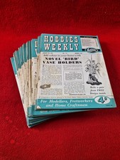 Job Lot HOBBIES WEEKLY Magazines : 52 Issues 1956 Inc Plans