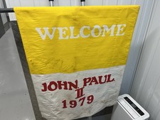 Rare 1979 Ireland Pope John Paul Tour Flag On Pole