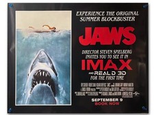 JAWS 2022 IMAX release ORIGINAL D/S quad poster Spielberg Dreyfuss Shaw Scheider