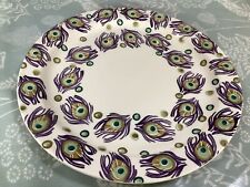 Emma Bridgewater PURPLE PEACOCK Liberty  13" Cake Plate Discont Crazing