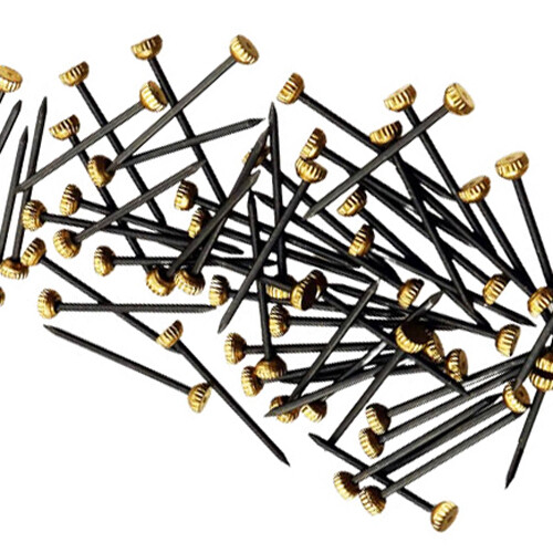 Brass head picture pins - brass,