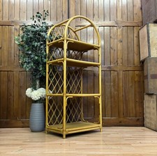 Vintage Cane Rattan Bookcase